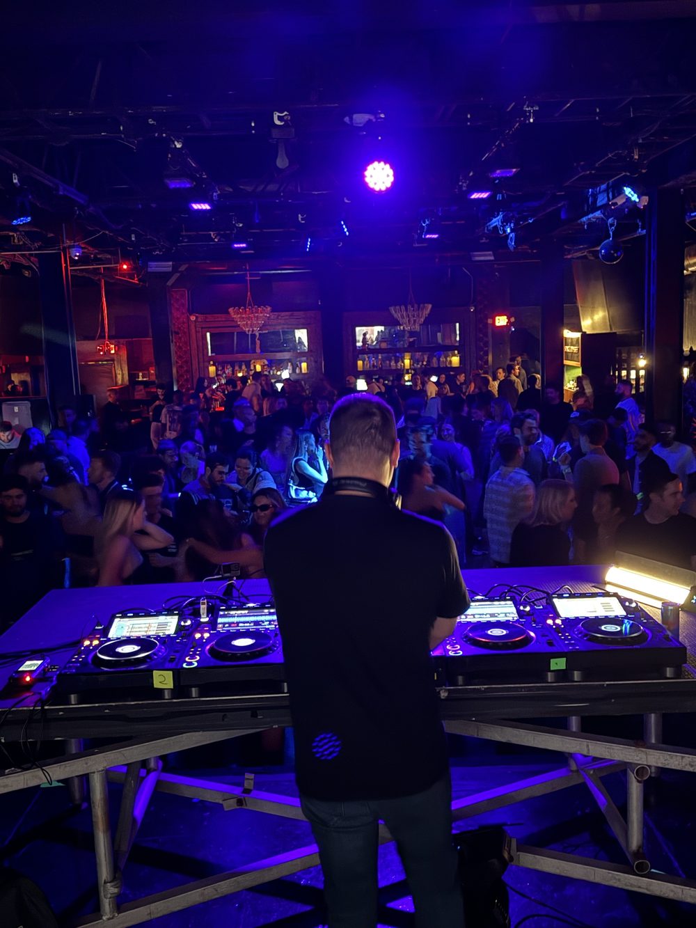 Blake Jarrell behind the decks at Club Space